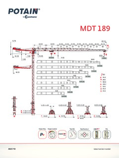 Potain MDT 189 Specifications