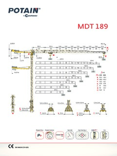 Potain MDT 189 Specifications