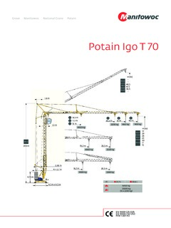 Potain Igo T 70 Specifications