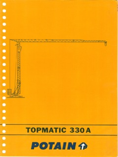 Potain TOPMATIC 330 A Specifications