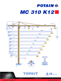 Potain MC 310 K12 Specifications