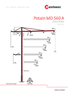 Potain MD 560 A Specifications