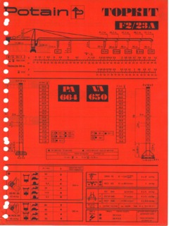 Potain TOPKIT F2/23A Specifications