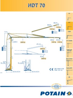 Potain HDT 70 Specifications