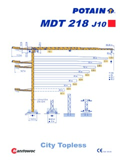 Potain MDT 218 J10 Specifications