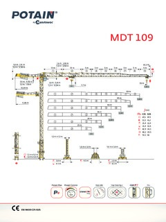 Potain MDT 109 Specifications