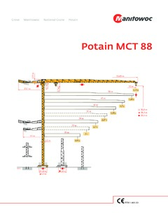 Potain MCT 88 Specifications