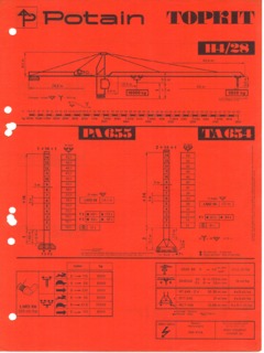 Potain TOPKIT H4/28 Specifications