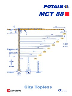 Potain MCT 88 Specifications