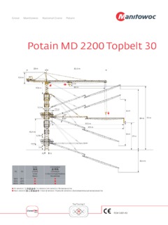 Potain MD 2200 Topbelt 30 Specifications