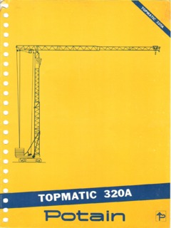 Potain TOPMATIC 320 A Specifications