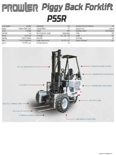 Prowler PR55R Specifications