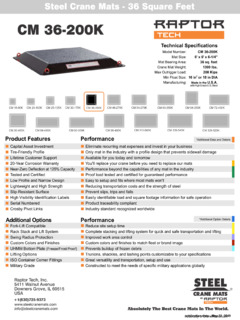 Raptor Tech Steel Crane Mats CM 36-200K Specifications