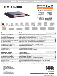 Raptor Tech Steel Crane Mats CM 16-80K Specifications
