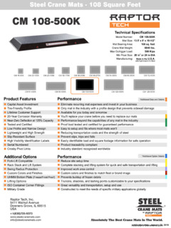 Raptor Tech Steel Crane Mats CM 108-500K Specifications