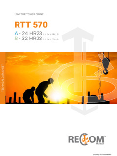 Recom S.R.L. RTT 570 Specifications