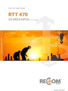 Recom S.R.L. RTT 470 Specifications