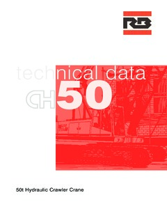 Ruston Bucyrus CH50 Specifications
