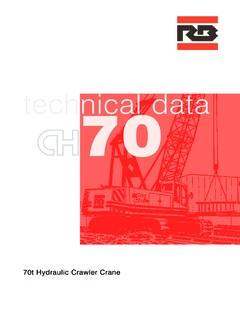 Ruston Bucyrus CH70 Specifications