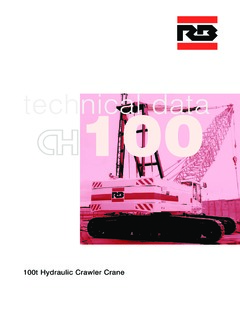 Ruston Bucyrus CH100 Specifications