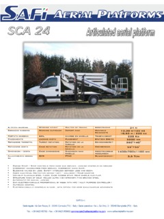 Safi Aerial Platforms SCA 24 Specifications