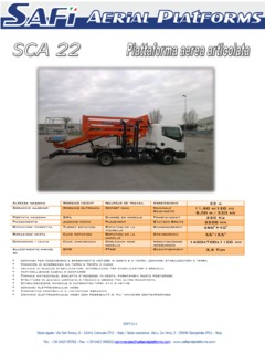 Safi Aerial Platforms SC 22 Specifications