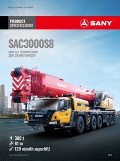 Sany SAC3000S8 Specifications