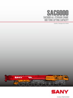 Sany SAC6000 Specifications