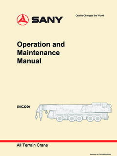 Sany SAC2200 Specifications