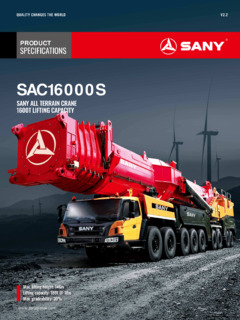 Sany SAC16000S Specifications