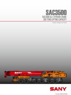 Sany SAC3500 Specifications
