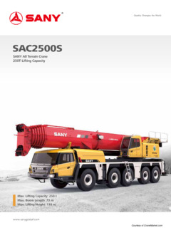 Sany SAC2500S Specifications