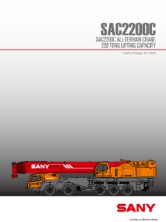 Sany SAC2200C Specifications