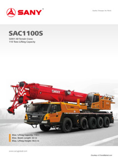 Sany SAC1100S Specifications