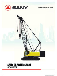 Sany SCC1500E Specifications