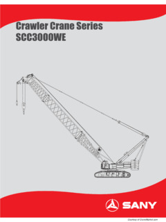 Sany SCC3000WE Specifications