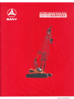 Sany SCC1500C Specifications
