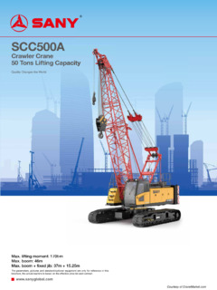Sany SCC500A Specifications