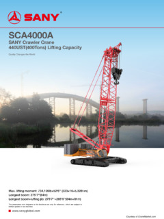 Sany SCA4000A Specifications
