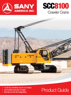 Sany SCC8100 Specifications