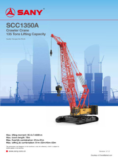 Sany SCC1350A Specifications