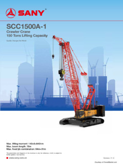Sany SCC1500A-1 Specifications