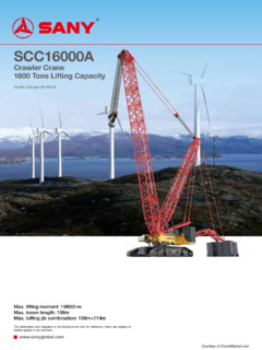 Sany SCC16000A Specifications