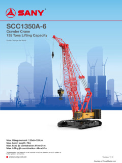 Sany SCC1350A-6 Specifications