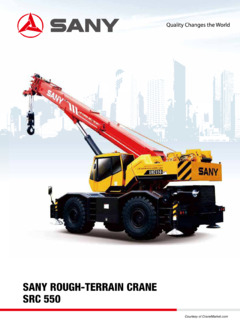 Sany SRC550 Specifications