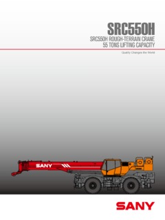 Sany SRC550H Specifications