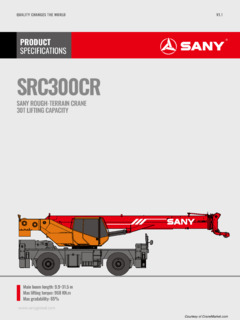 Sany SRC300CR Specifications