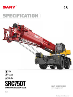 Sany SRC750T Specifications