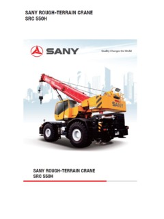 Sany SRC550H Specifications