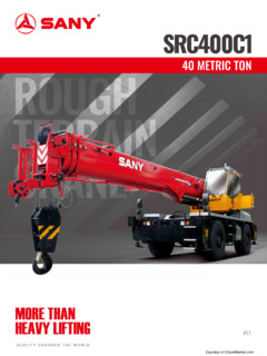 Sany SRC400C1 Specifications